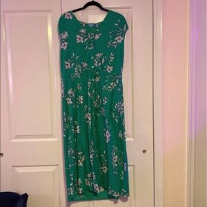 Sleeveless Green Floral Draper James Dress